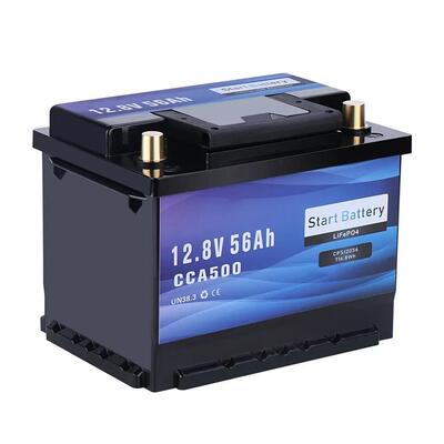 chất lượng 12V 56Ah LiFePO4 Pin khởi động 500CCA Bluetooth Xe tải Lithium với Smart BMS nhà máy sản xuất