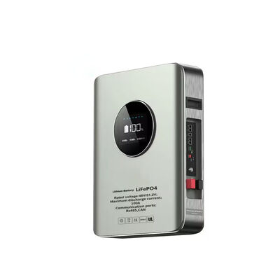 chất lượng YF51100 WM Wall Mount LiFePO4 pin 5,12kWh pin lưu trữ năng lượng mặt trời với màn hình LCD và BMS thông minh cho gia đình sao lưu off-grid và tự tiêu thụ nhà máy sản xuất