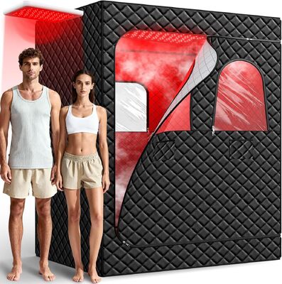 chất lượng OEM ODM Factory Direct Full Size Sauna Dây hơi di động cho hai người bán lẻ tùy chỉnh 2 người Sauna hồng ngoại với sưởi ấm bằng sợi carbon nhà máy sản xuất