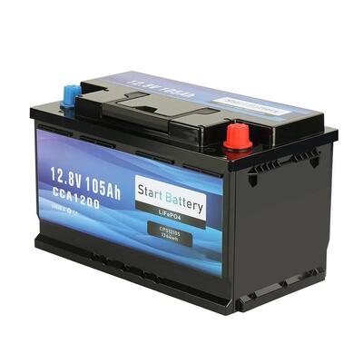 chất lượng Pin LiFePO4 tay quay cao 12,8V 105Ah1344Wh 1200CCA dành cho chu kỳ khởi động cực nhanh và chu kỳ sâu OEM ODM Sẵn sàng cho các nhà phân phối bán buôn nhà máy sản xuất