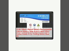 12.8V 108ah Lifepo4 pin pin Lithium sạc lại với xây dựng trong BMS chu kỳ sâu lớp A cho Trolling Motor Boat RV